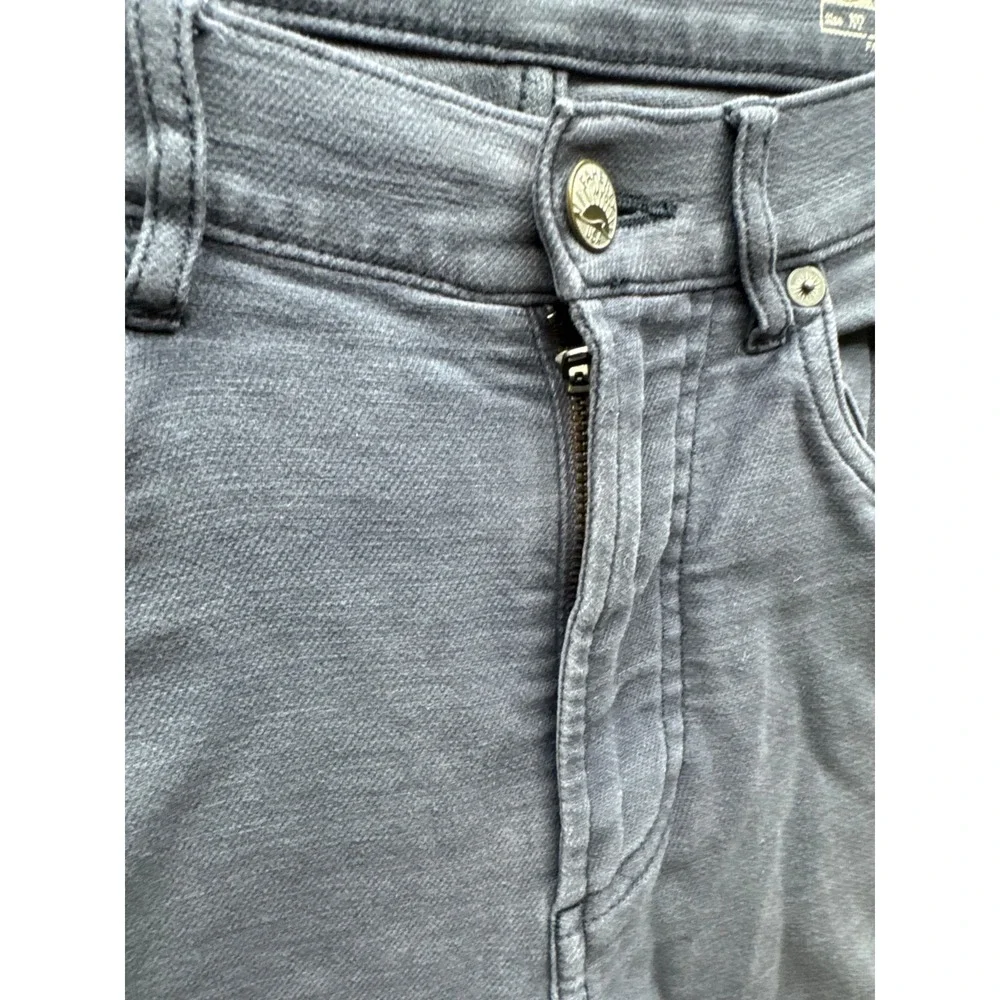 Faherty Raw Hem Altered Denim Jean Shorts Gray Dark Wash Mens Size 29